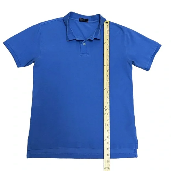 Polo Ralph Lauren Boy’s Large L or Extra Large XL Blue Collared Shirt with Pony - Picture 7 of 8